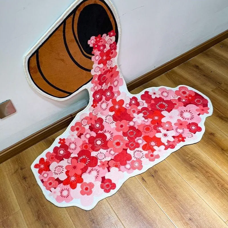 Rainbow Paint Bucket Wall Blanket Tapestry Creative Home Decoration Bedroom Bedside Blanket Anti Slip Bedroom Floor Mat ZG993