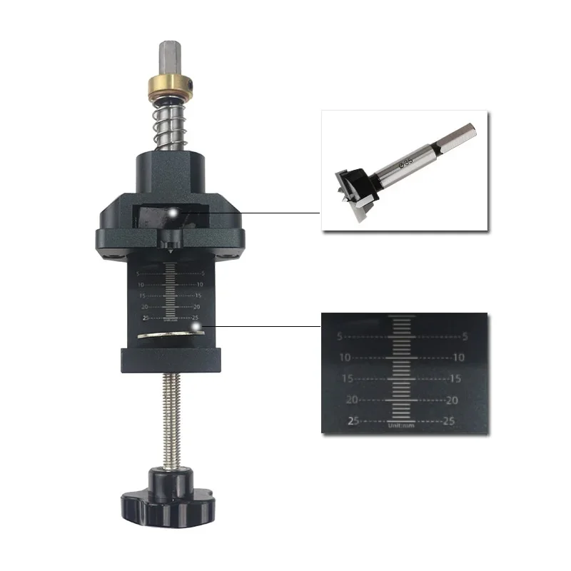 35mm Cabinet Hinge Dowel Jig Precision Drill Guide for Concealed Door Installation Hole Puncher Household Tool
