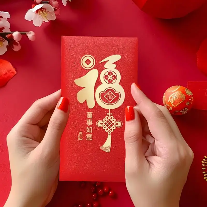 2025 New Year Red Packet Cartoon Gold Foil Year of the Snake Red Packet 5PCS Large Red Envelope Packets Hong Bao for Spring - Image 3