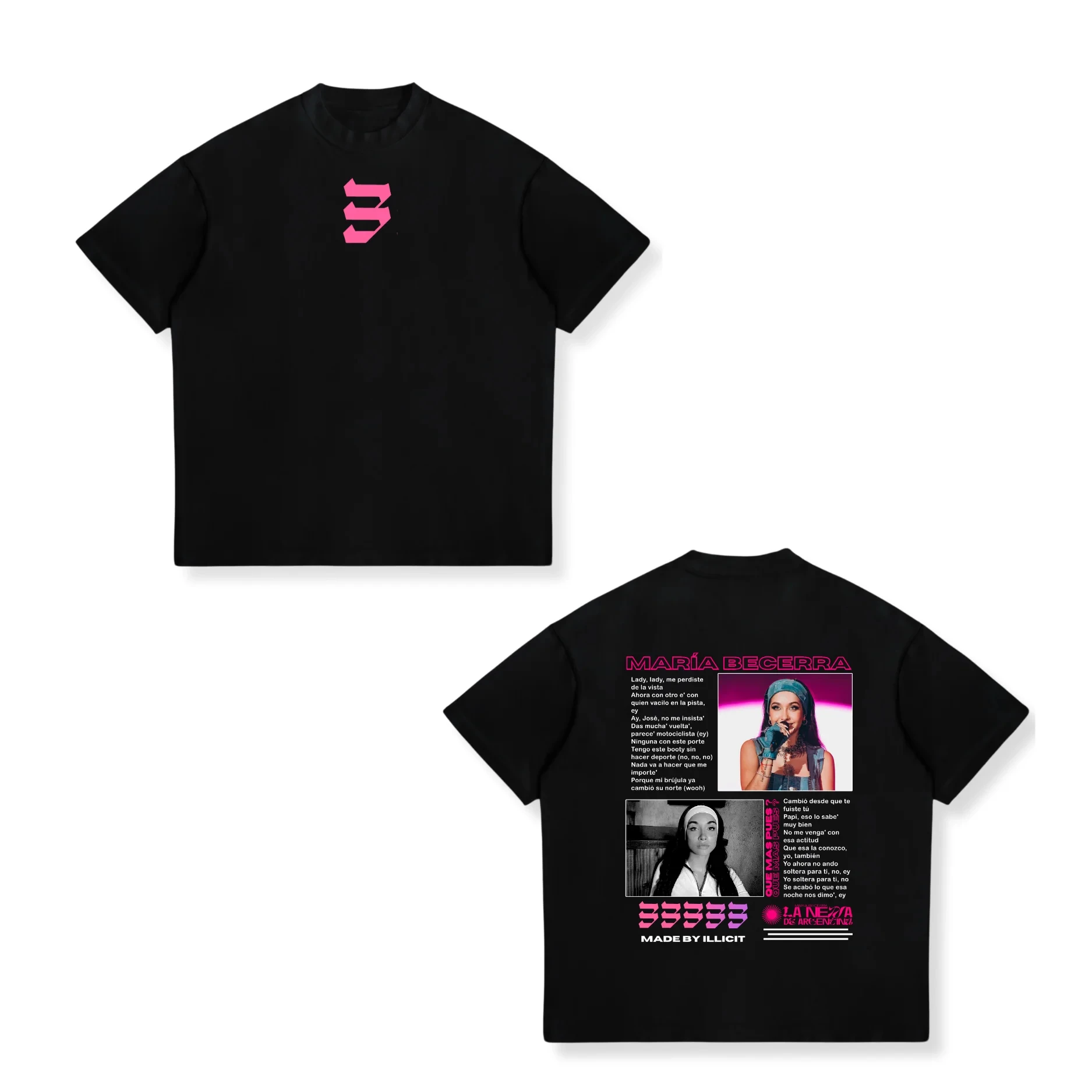 Camisetas Gráficas de la Gira 2025 de la Cantante María Becerra La Nena, Camisetas Retro de Moda Hip Hop para Hombre y Mujer, Camiseta Informal de Algodón de Gran Tamaño