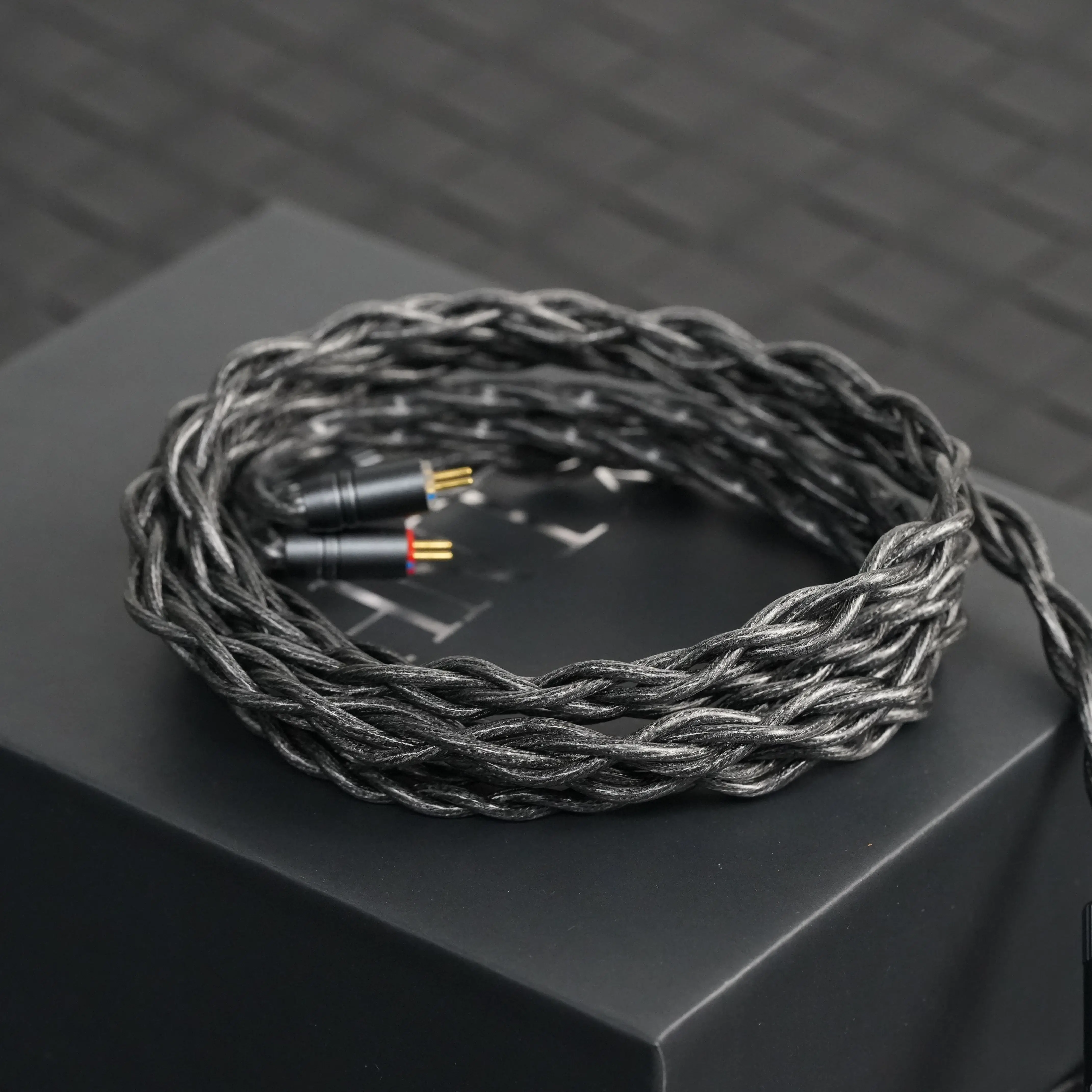 XINHS 4-Core 7N kabel Headphone Graphene terbenam minyak kristal tunggal 0.78mm cocok untuk M5 Olina Fudu DZ4 Quintet F1 Pro