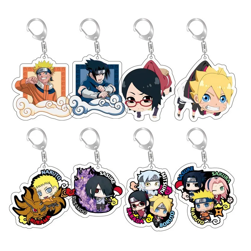 Naruto Anime acrílico amigos regalo chica colgante joyería lindo llavero creativo Akatsuki Uchiha Itachi moda llavero bolsos encanto