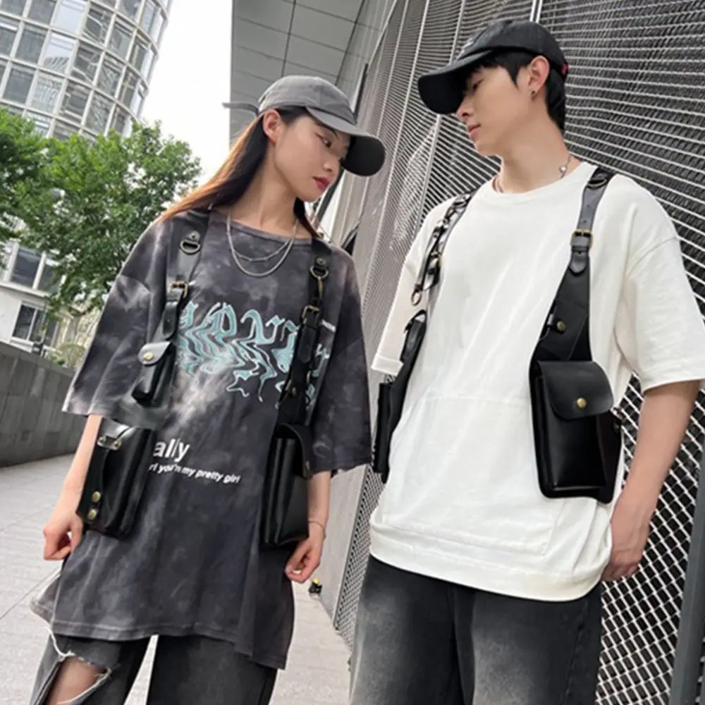 retro-steampunk-shoulder-harness-bag-vintage-pu-leather-mobile-phone-purse-double-phone-case-practical-double-shoulder-pouch