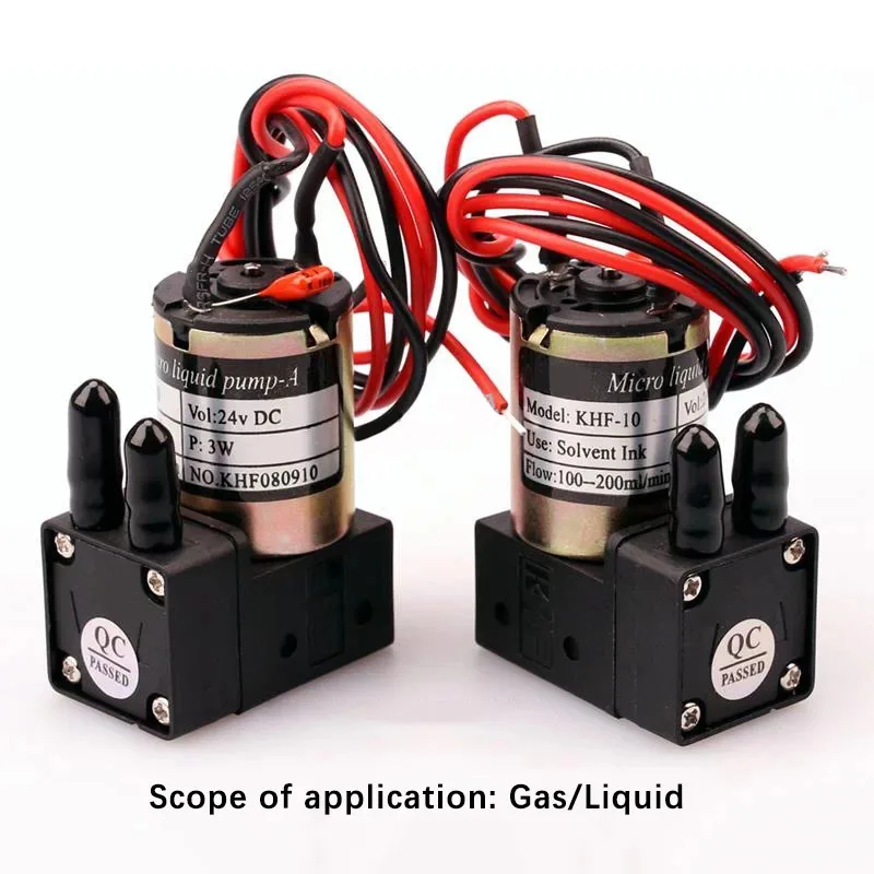 Set Of 4 KHF 10 Ink Suction Pumps 24V 3W DC Outdoor Pressure Motor Pump For Inkjet Printer Ink Circulation System