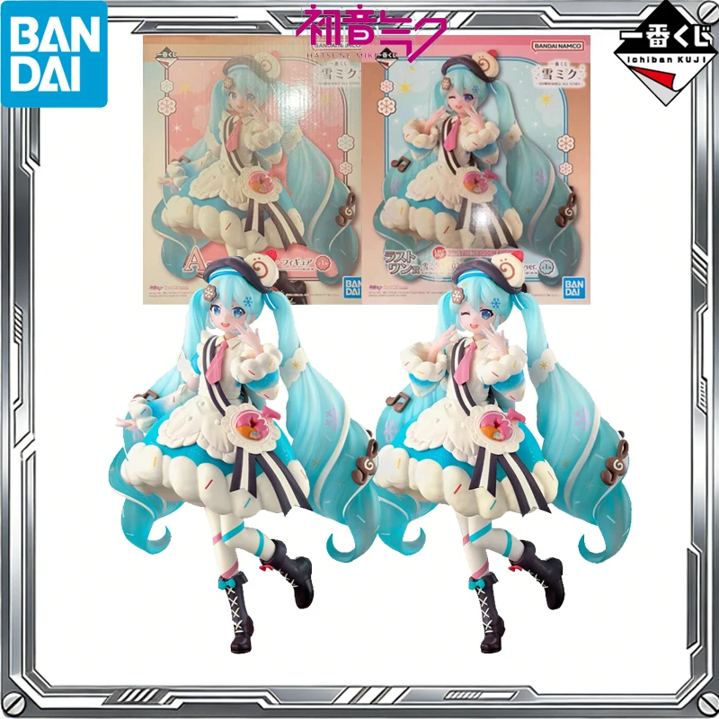 

Оригинальная коллекционная фигурка BANDAI Ichiban Kuji Hatsune Miku Anime SNOW MIKU ALL STARS 2026, игрушка, подарок, модель, украшение