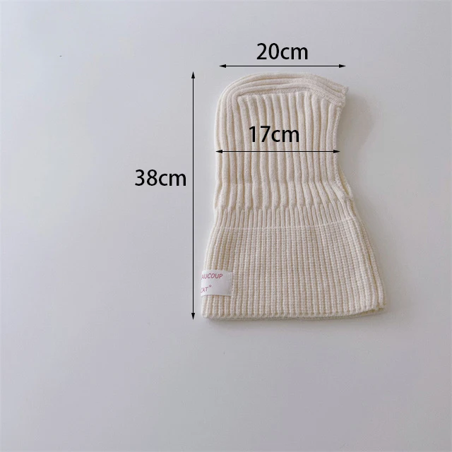 MILANCEL Baby-Strickschal mit Kapuze, warm, einfarbig, einteiliger Schal und Mützen für Kleinkinder, Kinderzubehör – Detail 1