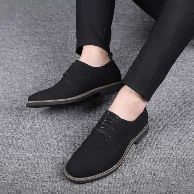 Summer Mens Dress Shoes Suede Man Oxford Shoes Large Sizes Flats Classic Men Sneakers Comfortable 2024 New Zapatillas De Deporte