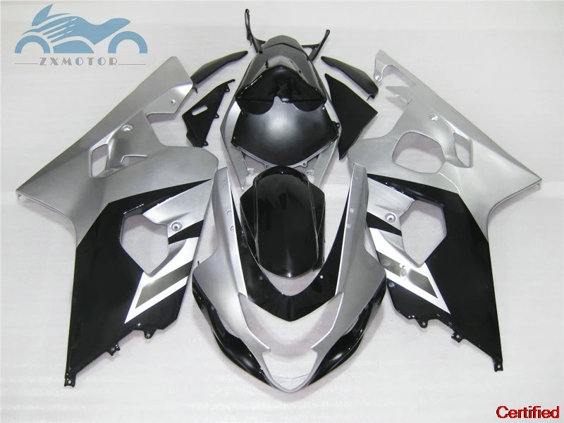 

New plastic Fairing kits for SUZUKI 2004 2005 GSXR600 R750 racing sports fairings kit 04 05 GSXR750 GSX R600 K4 silver bodyworks