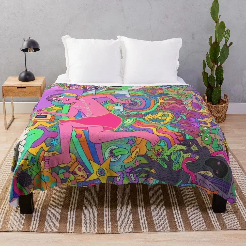 

The Midnight Gospel Trippy Throw Blanket Soft Bedroom Blanket for Night Sleeping