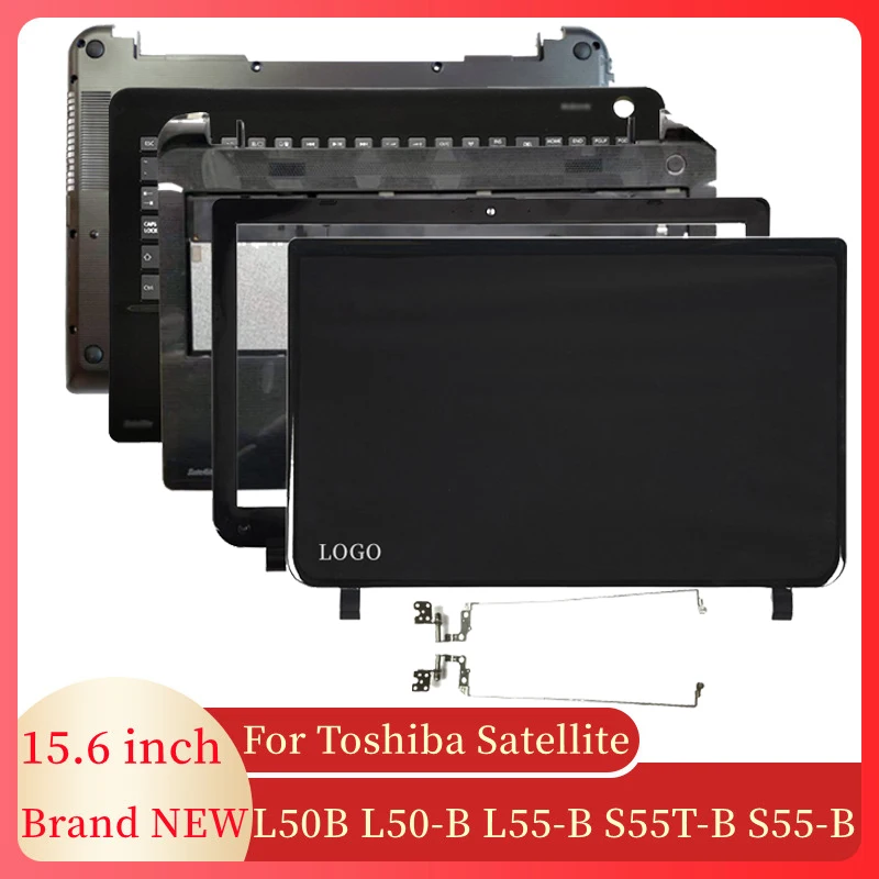 For Toshiba Satellite L50-B L55-B S55T-B S55-B Black No Touch Laptops Case LCD Back Cover Front Bezel Hinges Palmrest Keyboard