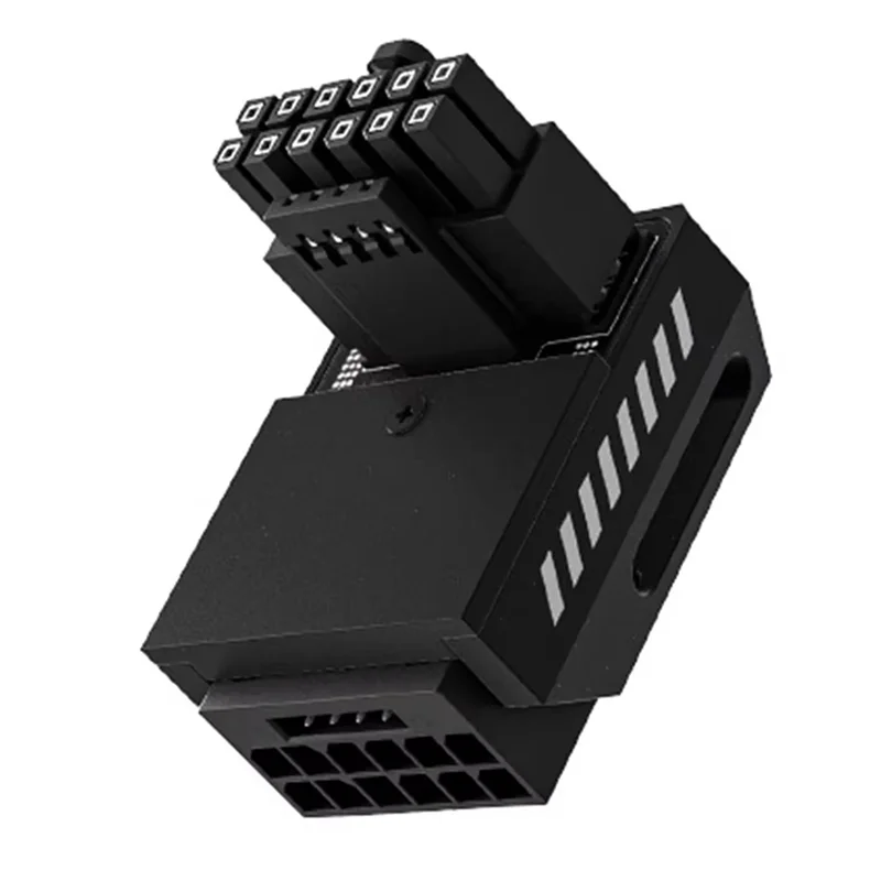 600 Вт 12 + 4-контактный адаптер Pcie 5,0, 90 градусов, прямоугольный, 16-контактный, 12VHPWR, разъем графического процессора для RTX 3090Ti 4070Ti 4080