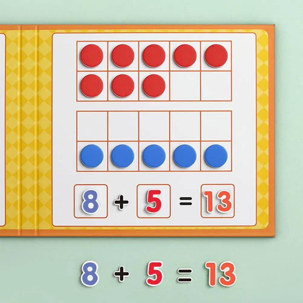 Детская Магнитная книга-головоломка с цифрами, обучающая Магнитная Математическая головоломка, набор для детей, сложение вычитания для мальчиков