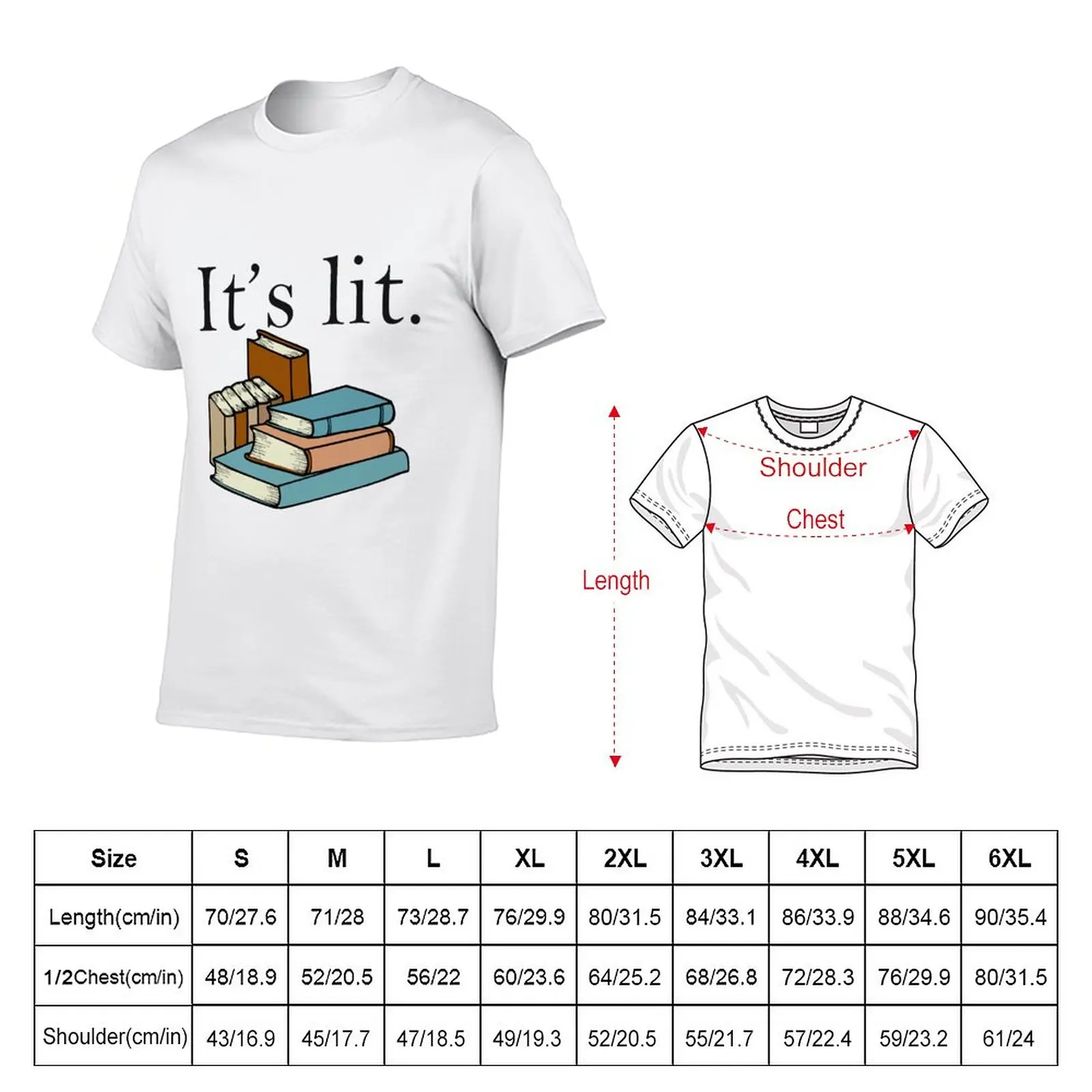 New It's lit T-Shirt oversized t shirt tops T-shirt short heavyweight t shirts for men