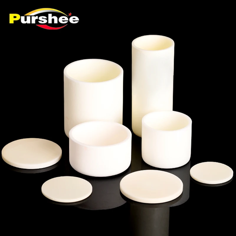 99% Alumina cylindrical crucible Specification 1（with lid）