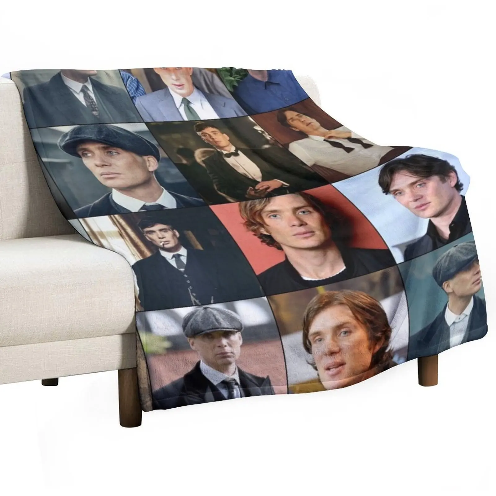 

Cillian Murphy Photo Collage Throw Blanket Soft Beds Summer Blankets