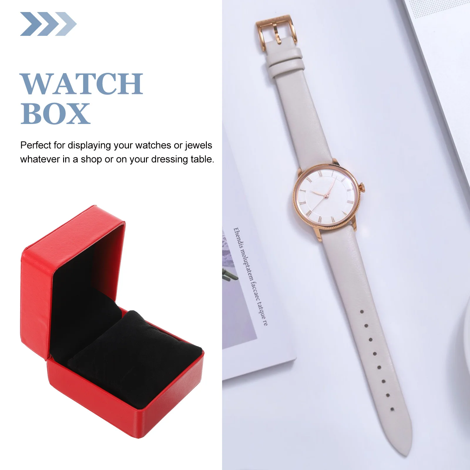 

1Pcs Single Watch Box Durable PU for Personal Business Use Jewelry Organizer Watch Display Case Storage