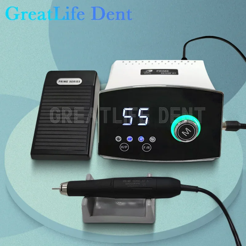 GreatLife Dent Prime Sense A7 240W 55000RPM Brushless Micro Motor Micromotor Speed Adjustable Polish Machine Jewelry Dental Lab