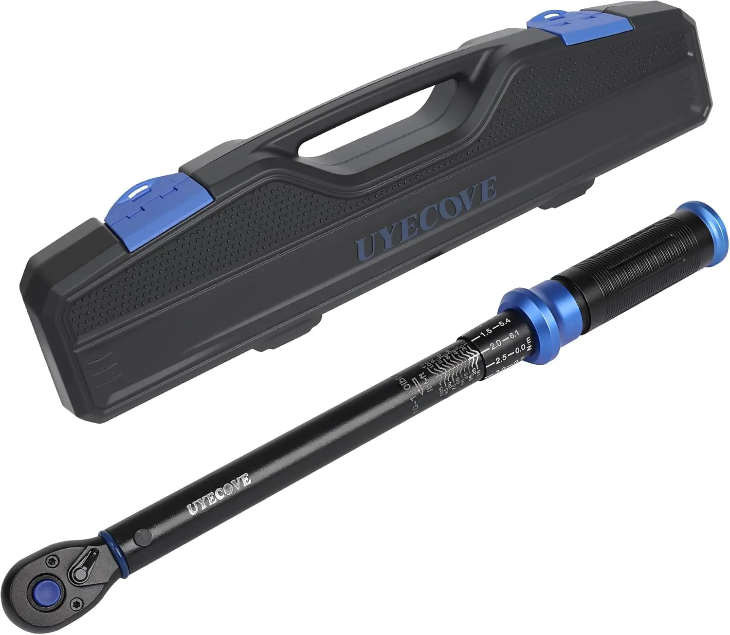

3/8-Inch Drive Dual-Direction Click Torque Wrench, 10-110FT.LB/13.6-135.6N.M Range, Blue Professional Tool