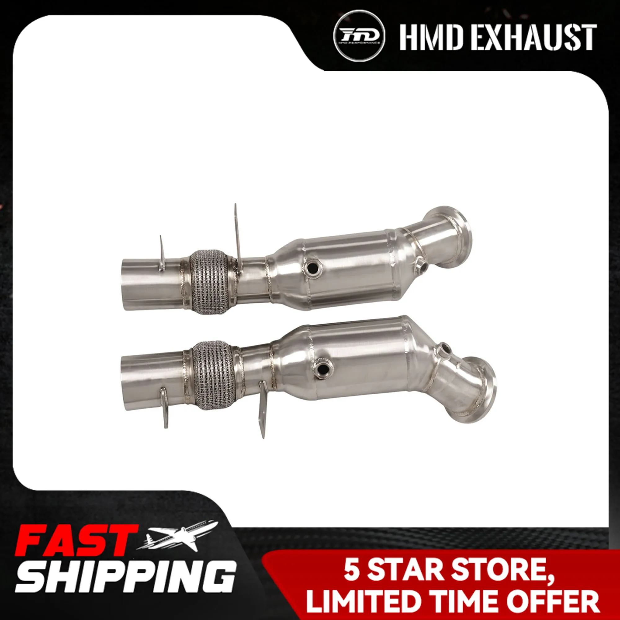 

HMD Stainless Steel Exhaust System High Flow Performance Downpipe For Rolls-Royce Cullinan 6.7T Racing Pipe Exhaust Pipe