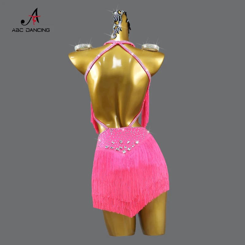 Falda de baile latino para mujer, traje de línea para baile de graduación, vestido de actuación de cóctel Sexy, ropa femenina para fiesta de baile de competición, nuevo