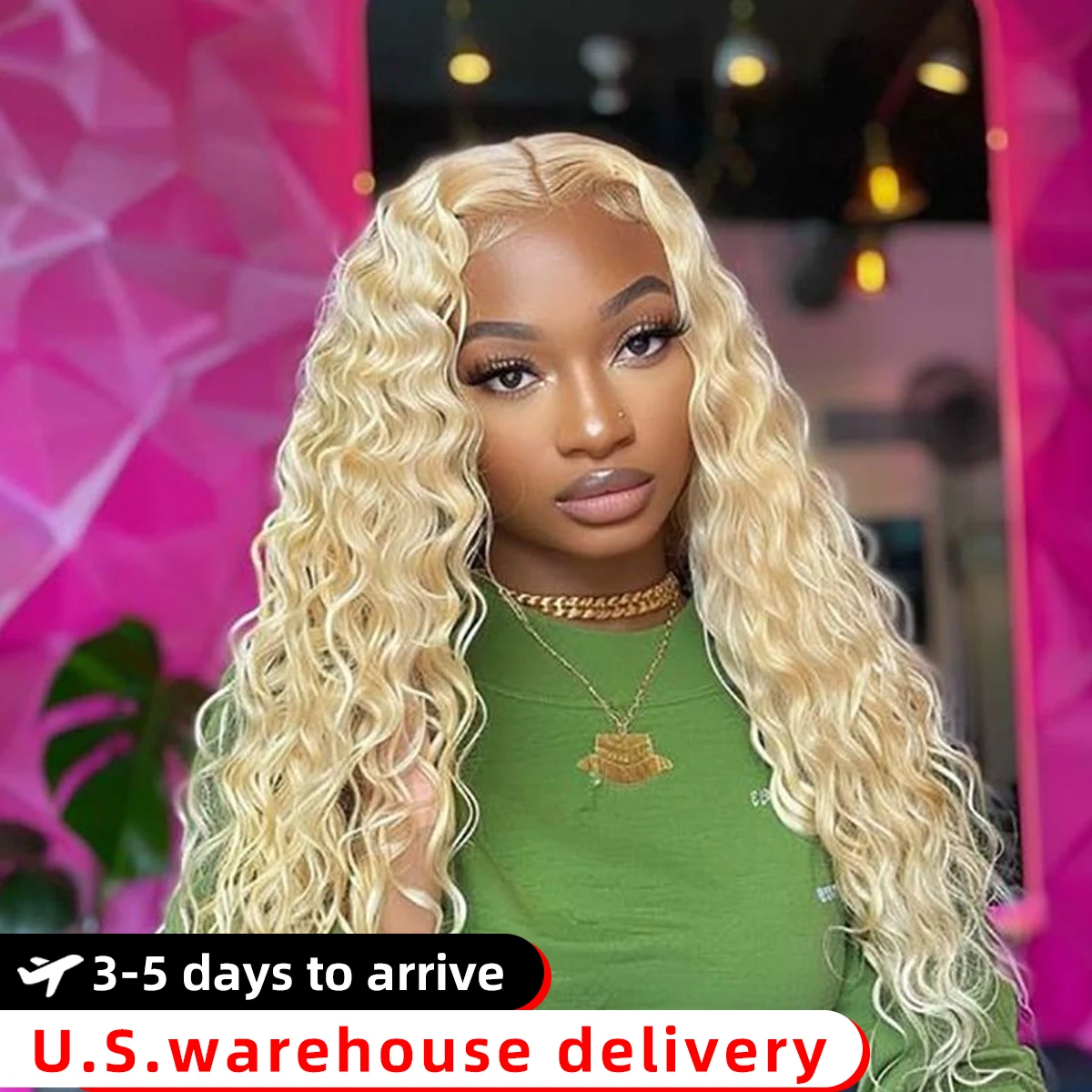 30 Inch 180% Density 613 Deep Wave Lace Front Wigs Human Hair Blonde 13x4 HD Lace Frontal Wigs Human Hair For Black Women