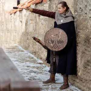 Schamane Drum Shaman Tree of Life und Sibirian Drum Projizierte Handtrommel mit Drum -Stangensymbol des Siberianers 12 schamanische Hauptverkäufe - №12