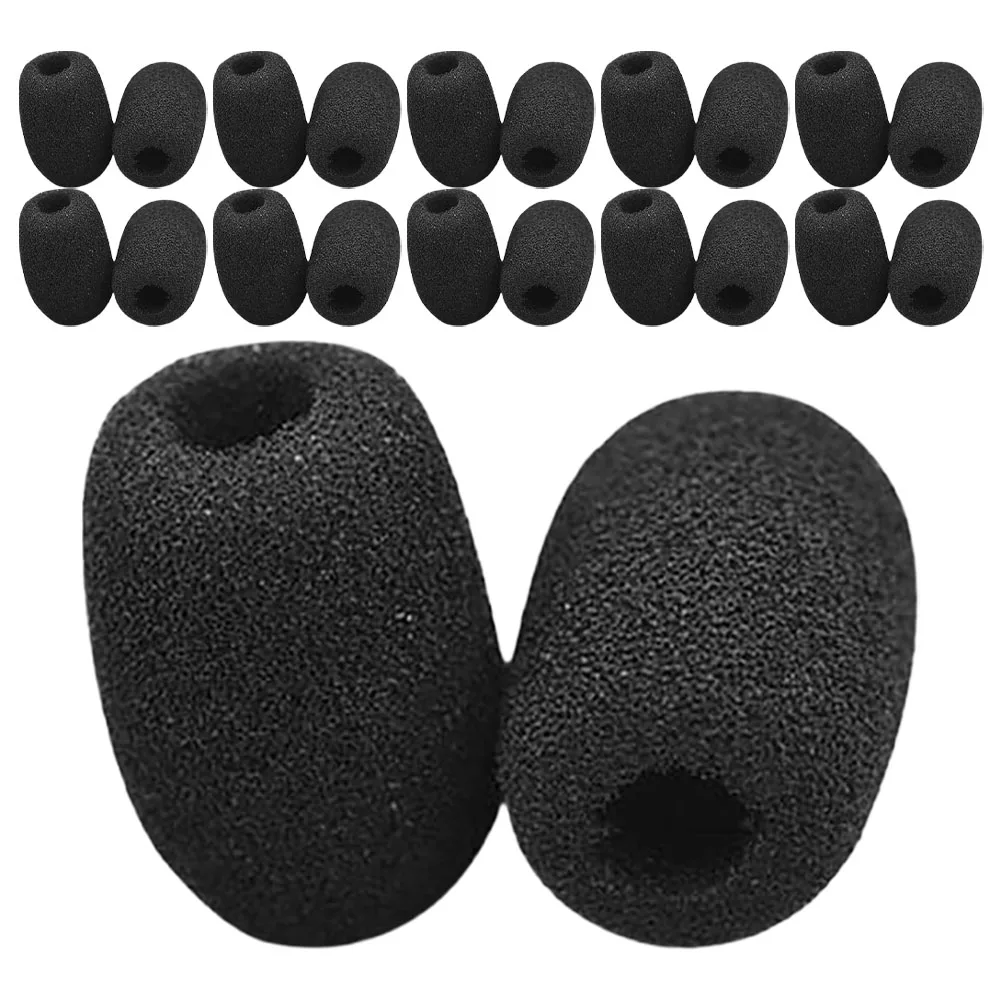 

50pcs Headset Sponge Cover Mic Foam Windshield for Microphone Noise Reduction Comfortable Fit Easy Replacement