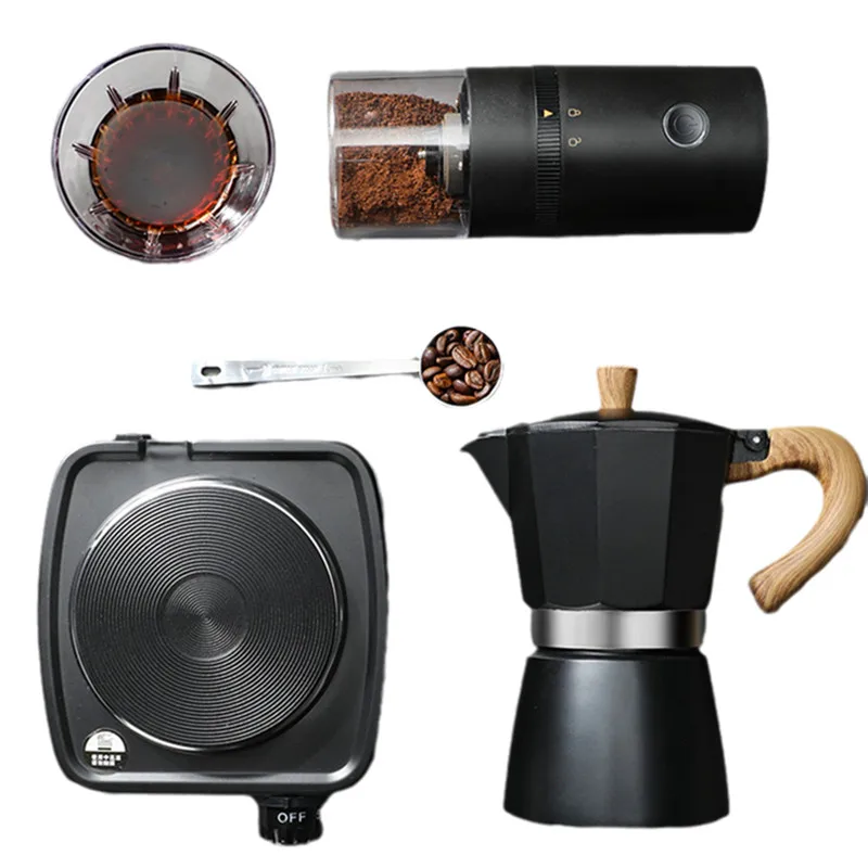 

Leggerolusso Mocha Pot Домашнее заваривание Кофейник Ручная кофемолка Набор кофемашин Набор ручной кофеварки