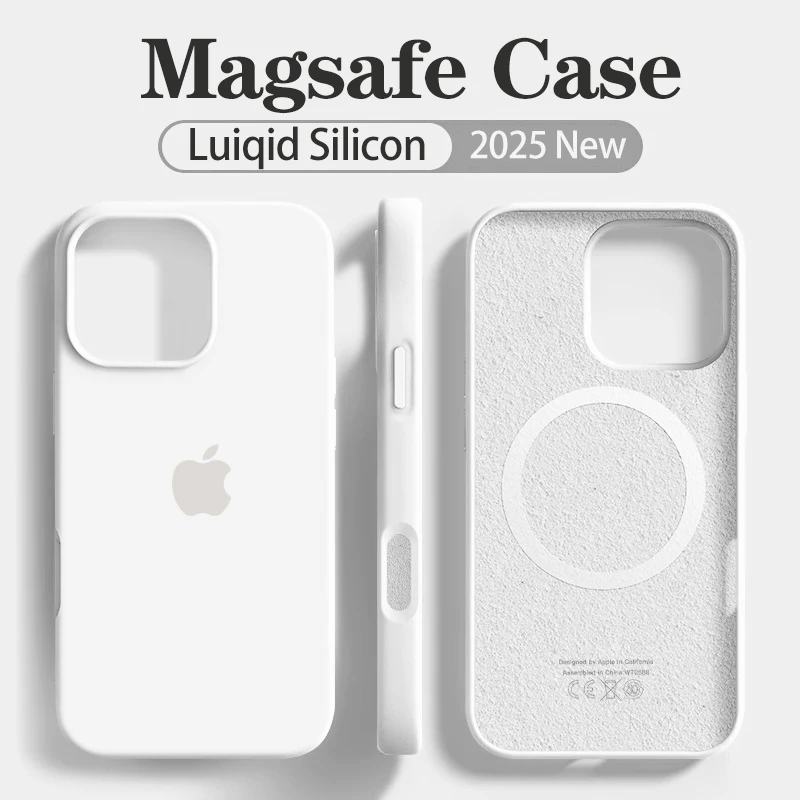 Official Liquid Silicone Magsafe Phone Case For Apple iPhone 12 14 13 15 16 Pro Max 16 Plus 13 Magnetic Wireless Charging Cover