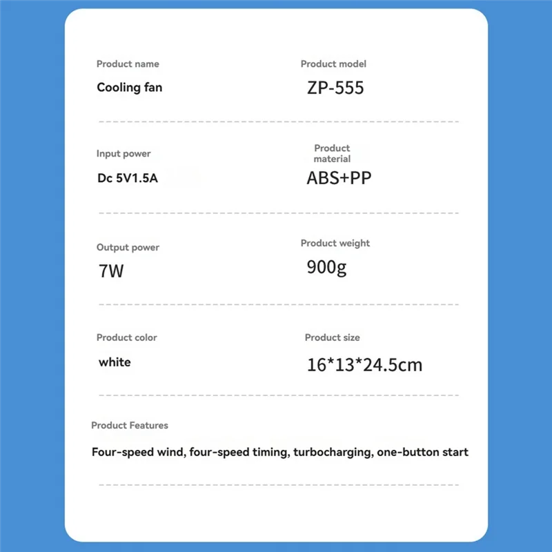 

A74G-портативный испарительный воздухоохладитель с 4 скоростями, 7-цветной светильник, охлаждающий настольный вентилятор для спальни, офиса