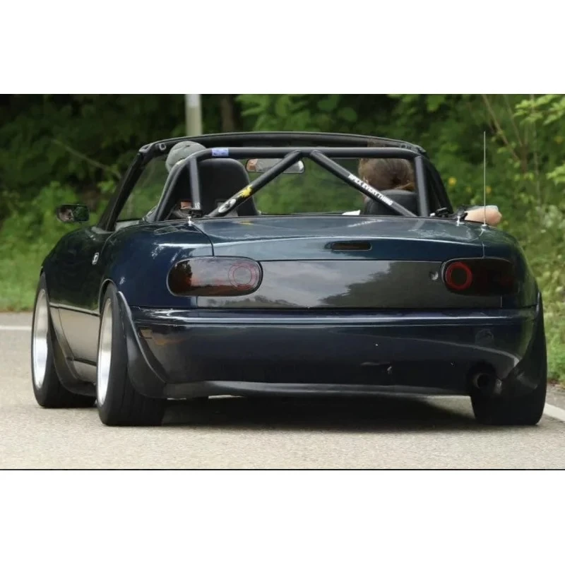ينطبق على أجزاء تعديل ألياف الكربون Miata Mazda NA MX5 المصد الخلفي الذيل غطاء خفيف إطار لوحة ترخيص الجذع الخلفي #5