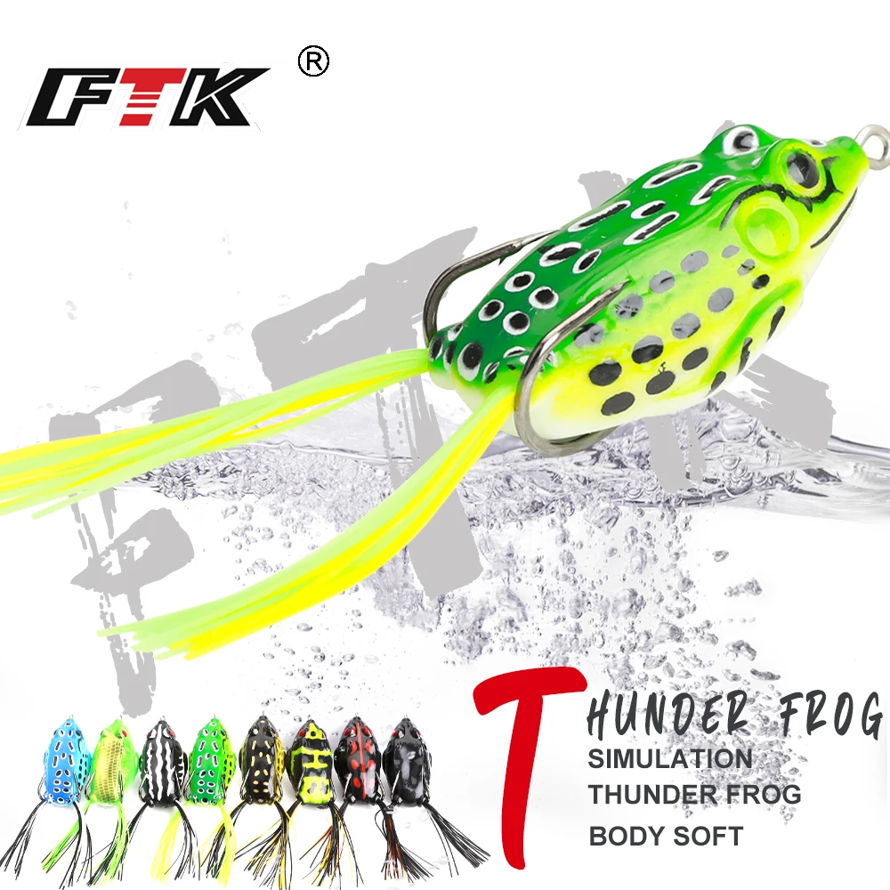 FTK Frog Crank Bait señuelo lubina rana para agua dulce - imagen 3