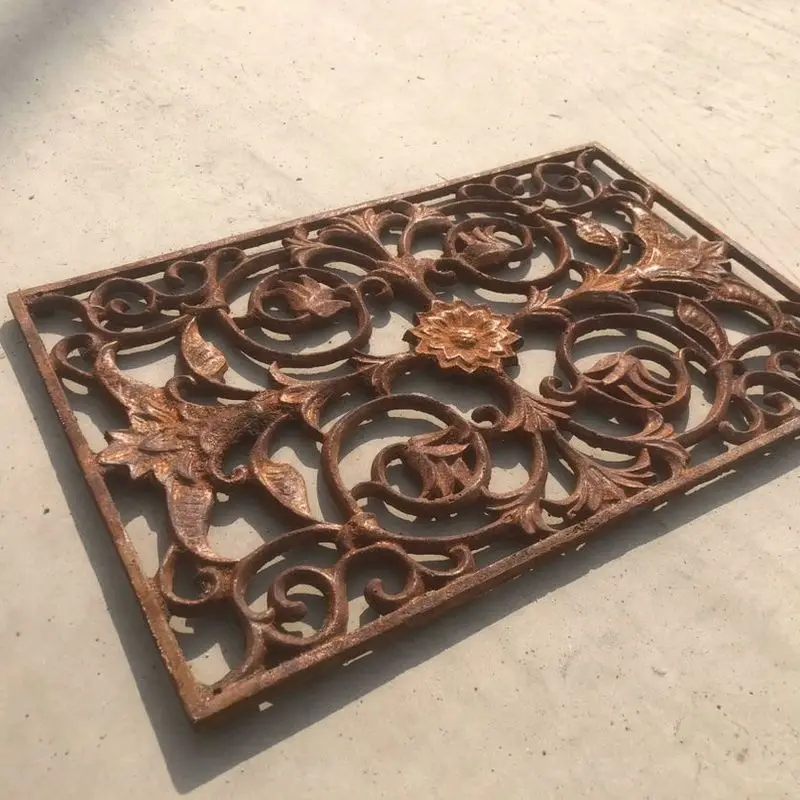 

French cast iron floor mat, floor mat, garden entrance door, strong and durable, anti-skid garden ornament with water-proof nail