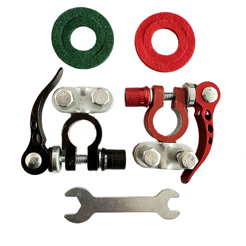New A Pair Of Car Battery Terminal Connectors Battery Clips Quick Release Disconnect 12V 24V Battery Cable Car Accessories