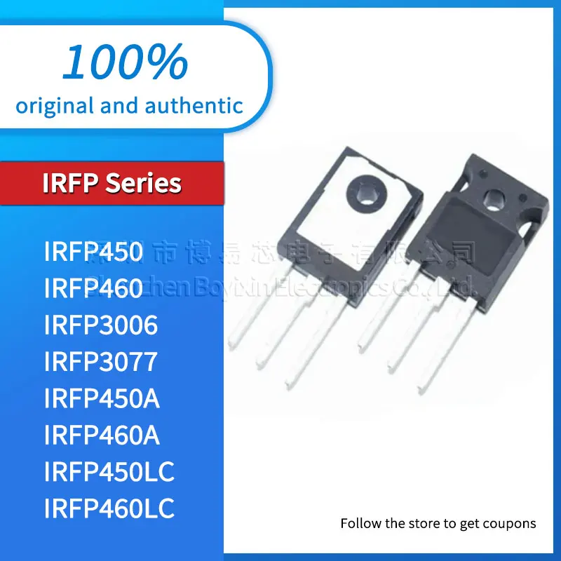 

Original IRFP450 IRFP450A IRFP450LC IRFP460 IRFP460A IRFP460LC IRFP3006 IRFP3077 field effect transistor (MOSFET) TO-247