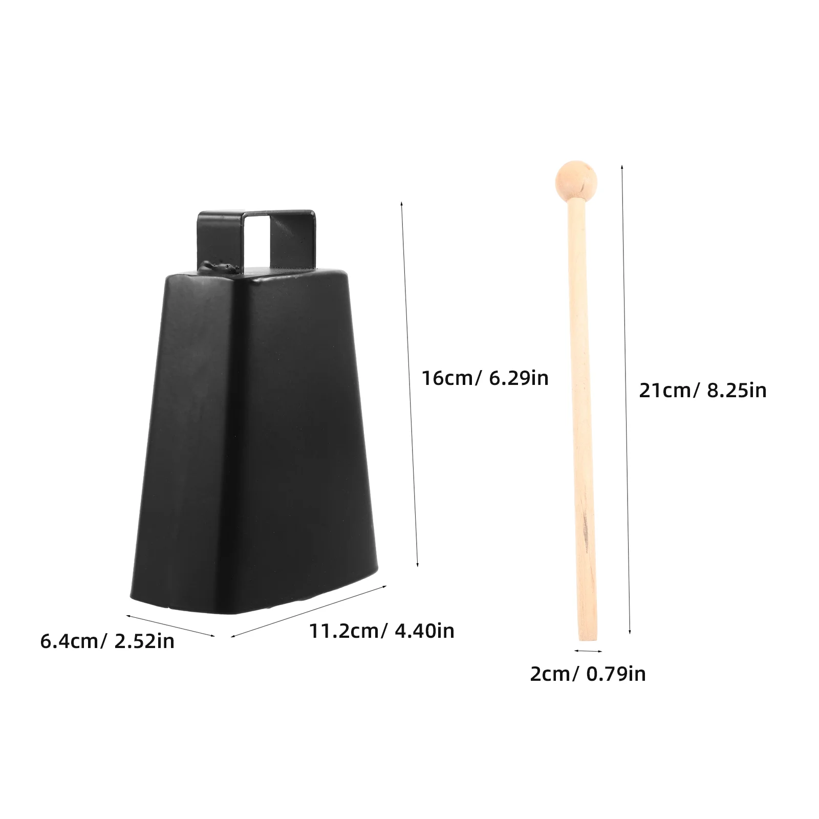 Musical Instrument Child Toy Instruments Cowbell for Children Iron with Handle Plaything