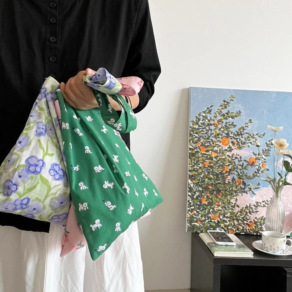 

Портативная легкая сумка с цветочным принтом и принтом, женская сумка в корейском стиле, большая сумка для отдыха