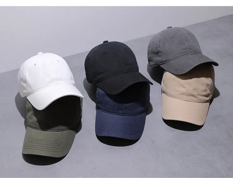 Unisex-Trucker-Mütze aus Baumwolle, solide, weiche, atmungsaktive Sonnenhüte, solide Baseballkappe für Herren, Sporthut, Snapback-Mütze, Golf – Detail 2