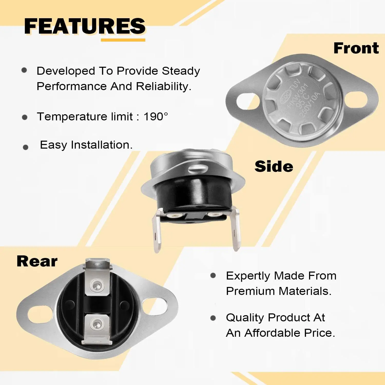 TM 31091 Limit Switch 190° for Atwood/Hydro Flame/Dometic RV Furnace Heater High Temperature Limit Switch