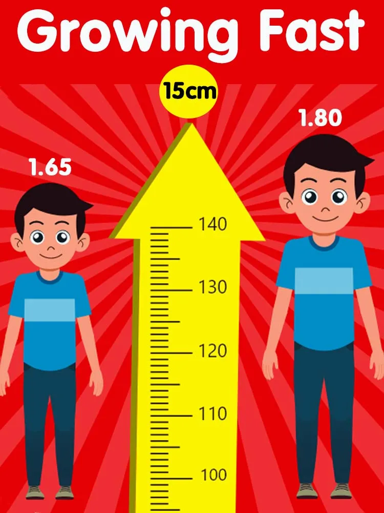 

Promotes bone growth helps natural height growth, stop worrying about height, keep it up and continue to grow!