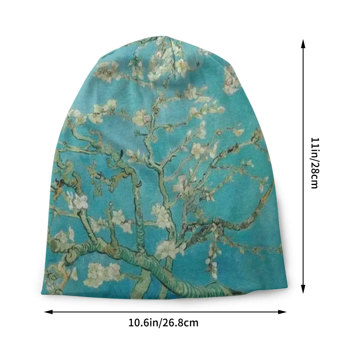 Van Gogh Almond Blossoms Men Women Thin Beanies Cycling Ski Cap Double Layer Fabric Bonnet Hat