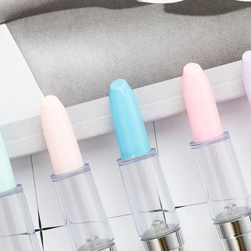 Bolígrafo con forma lápiz labial 6 uds para mujer, bolígrafo escritura novedoso con punta 0,5mm