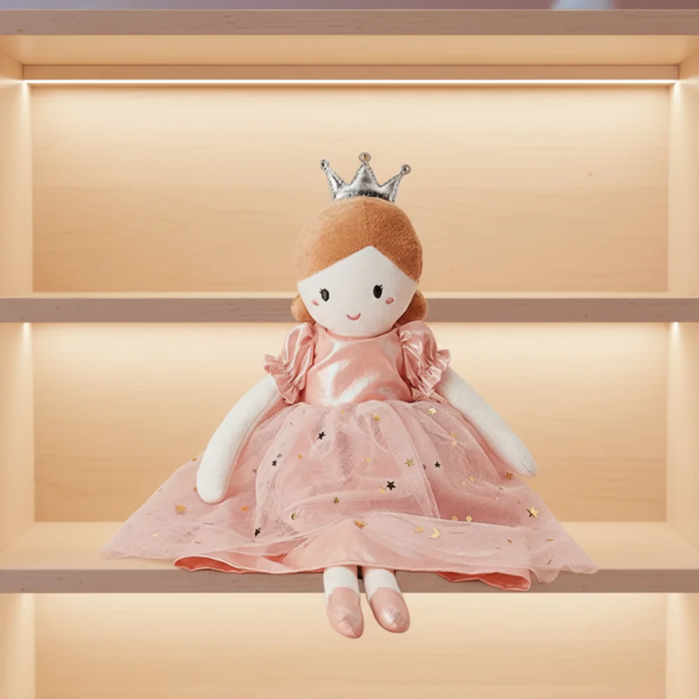 Nortic Style Girl Soft Plush Toy Ballet Shoes Crown Princess Stuffed Doll Home Decor Doll Kids Birthday Gifts Christmas Gifts