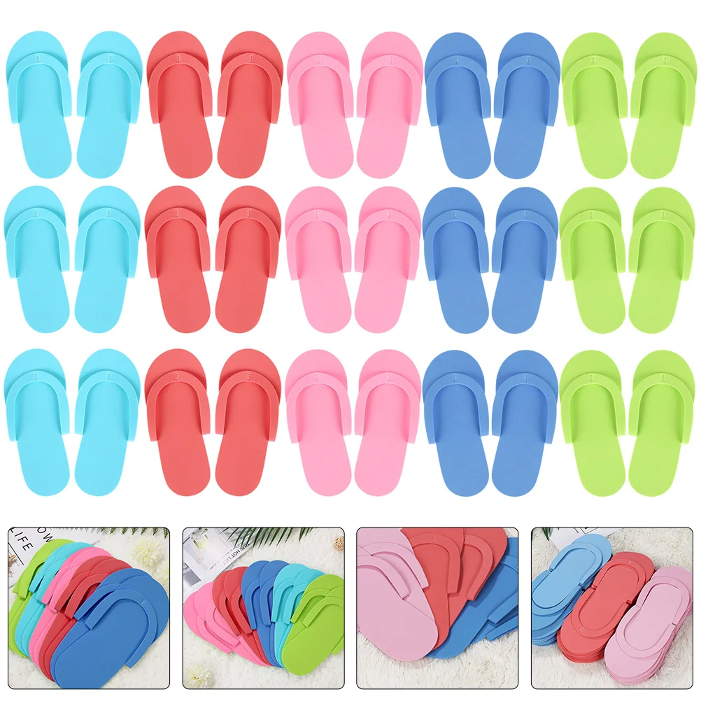 24 Pairs Pedicure Slippers Men's Friends Beach Travel Hotel Manicure Footwear Disposable