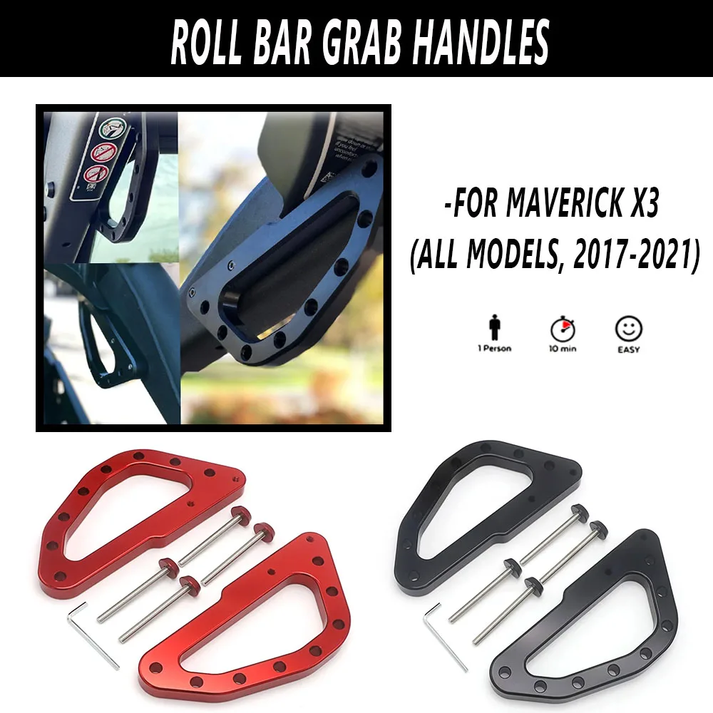 

For Can Am Maverick X3 XDS XRS XMR XRC Turbo RR X3 2017-2021 2020 2019 Motorcycle Heavy-duty Billet Aluminum Rolling Bar Handle