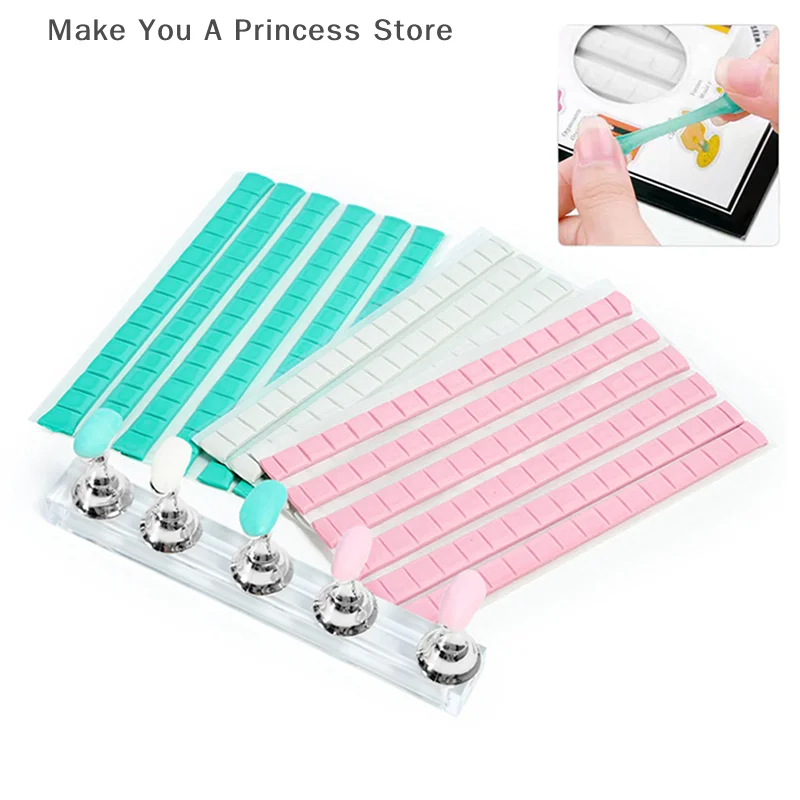 30/42/84/96PCS Nail Adhesive Glue Clay Reusable Tacky Gel for Nail Art Practice Stand Display Holder False Tips Manicure Tools