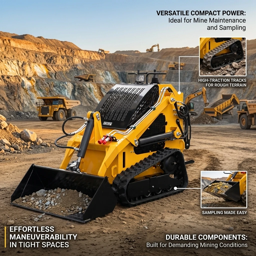 2026 Mini Skid Steer Loader Front Loader with Engine Discounted Price Applicable to Construction and Agriculture