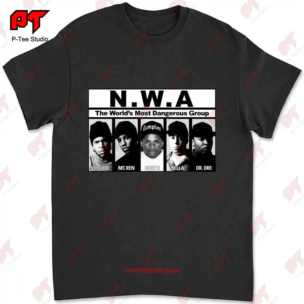 Nwa Hip Hop Eazy E Dr Dre Ice Cube Yella Mc Ren T-shirt 4ILJ