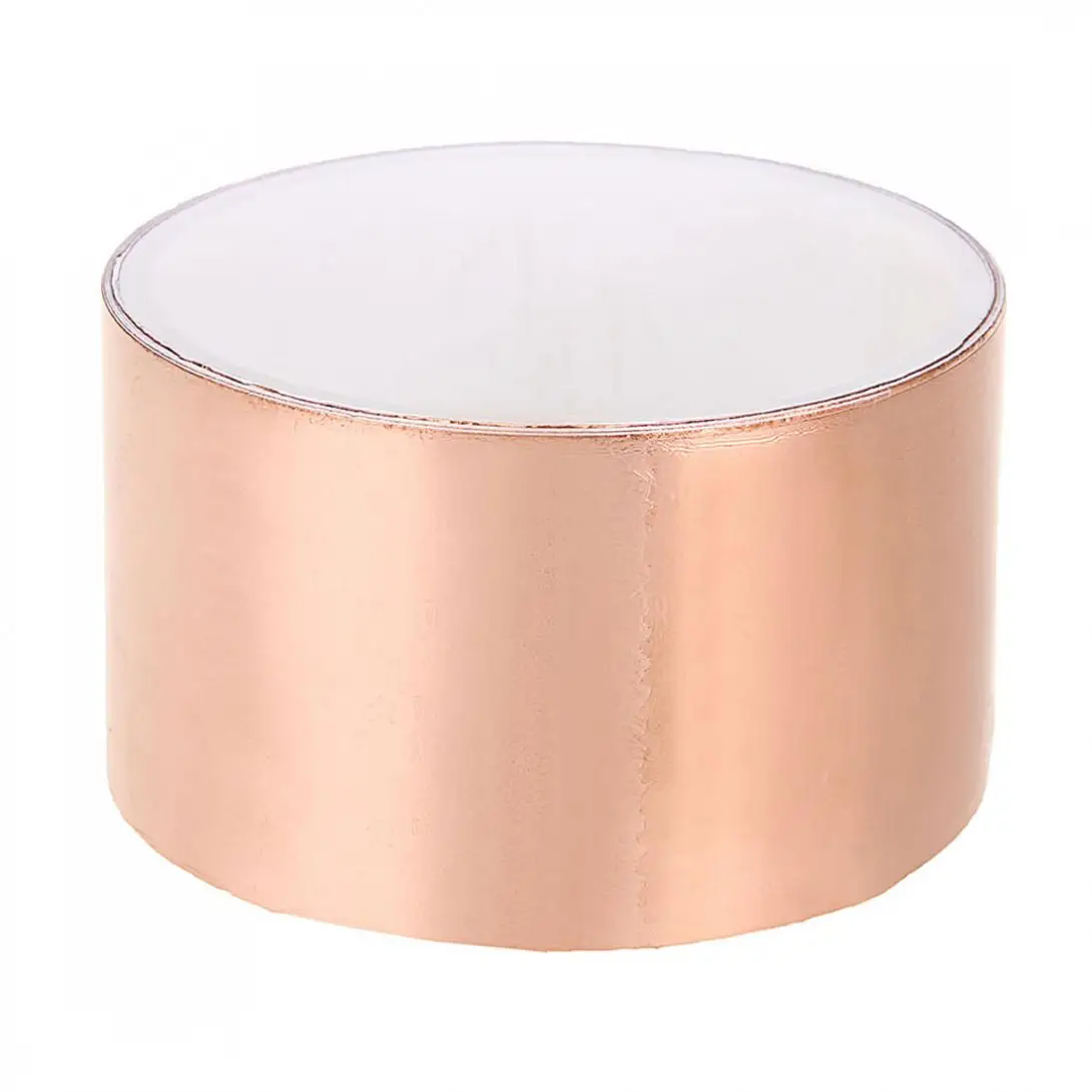 1.8M Copper Foil Tape Single Side Conductive Shielding Tape Snail Tape Stain Glass Home Appliance DIY Copper Tape