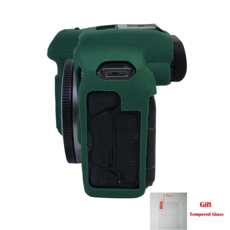 For Canon EOS R7 Soft Rubber Skin Armor Camera Body Protector EOS R7 camera bag , R7 Protective case + 1PCS Free Tempered Film